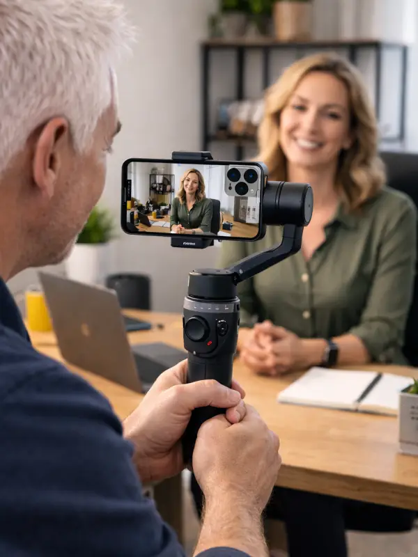 mark shooting video on-location